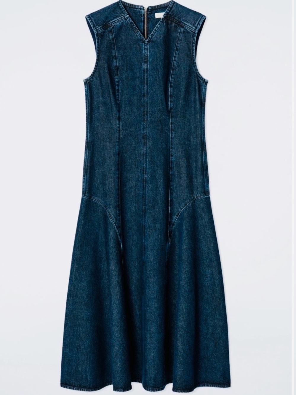 COS Dark Sleeveless Denim Midi Dress NWT - Size 8